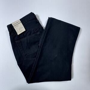 Eddie Bauer Straight Leg Jeans 30x30 Black Relaxed NWT Cotton Denim Workwear New